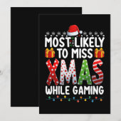 ゲーム中に恋しく思クリスマスに最も近遊い 招待状 (正面/裏面)