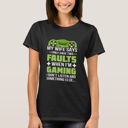 ゲーム中のゲーマー Tシャツ (正面)