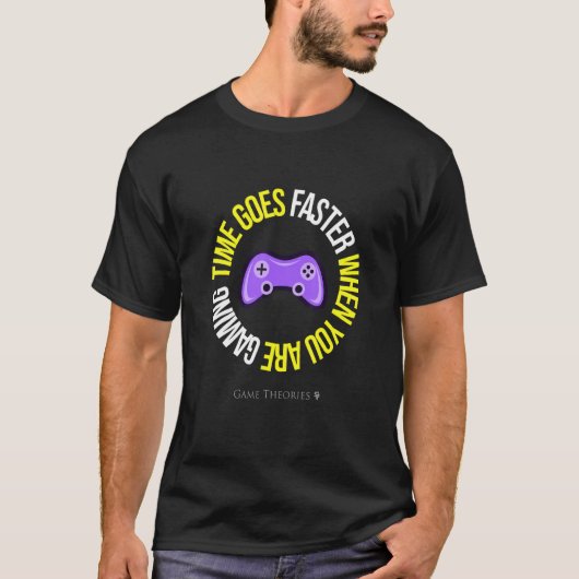 ゲーム中の時間が速くおもしろいなる Tシャツ (正面)