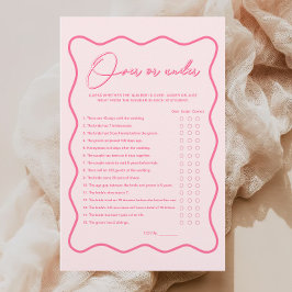 ゲーム中の波状ピンクのブライダルシャワー