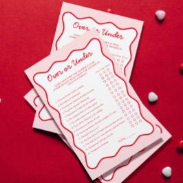 ゲーム中の赤とピンクのブライダルシャワー