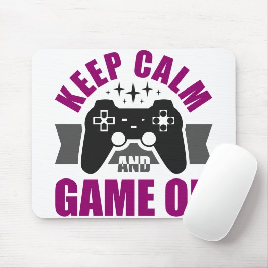 ゲーム保で落ち着いてゲームをする マウスパッド (マウス)