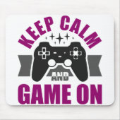 ゲーム保で落ち着いてゲームをする マウスパッド (正面)
