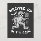 ゲーム包まれたのピックボールのハロウィンで上がる インビテーションポストカード (正面)