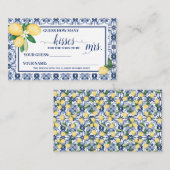 ゲーム地中海の夫人のキス数 プレイスカード (正面/裏面)