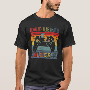 ゲーム好きのお父様の日のヴィンテージパパレベルが解除されました Tシャツ