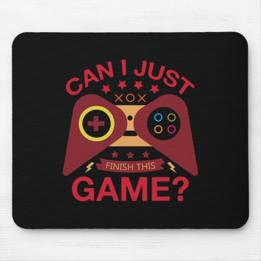 ゲーム好きのビデオコントローラー上が終わったばかりだ マウスパッド (正面)