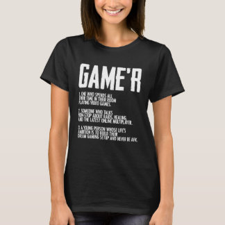 ゲーム定義ビデオゲームギーク Tシャツ