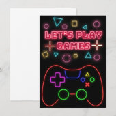 ゲーム実況 遊びましょう 招待状 (正面/裏面)