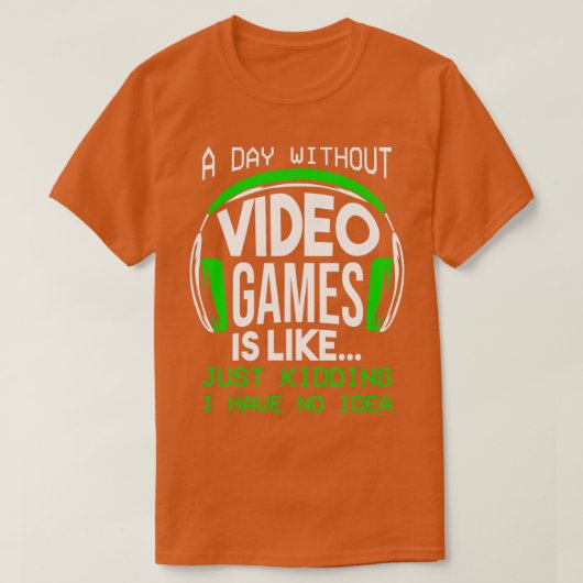 ゲーム少年ギフトおもしろいのない日 Tシャツ (デザイン正面)