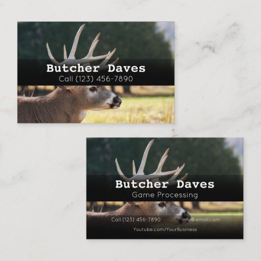 ゲーム広告鹿の動物処理会社ブシ 名刺 (正面/裏面)