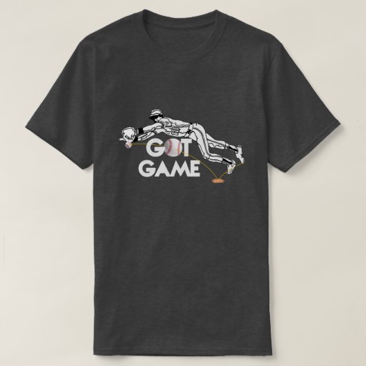 ゲーム得用野球Tシャツ Tシャツ (デザイン正面)