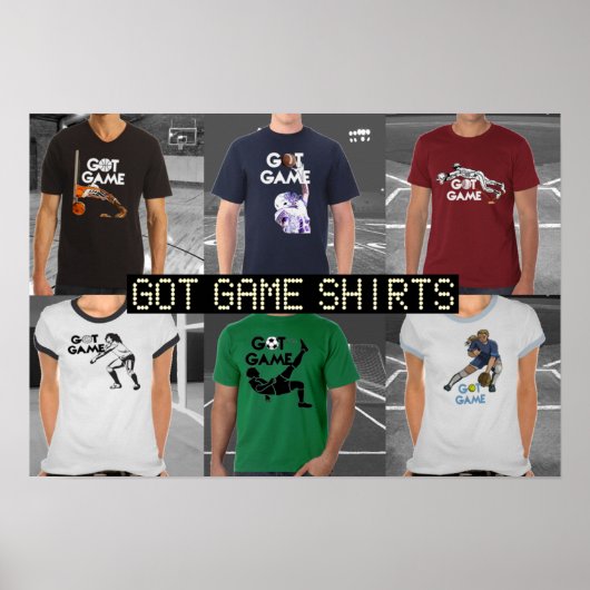 ゲーム得Tシャツポスター ポスター (正面)
