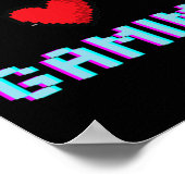 ゲーム愛が強いゲーマーのハート ポスター (角)