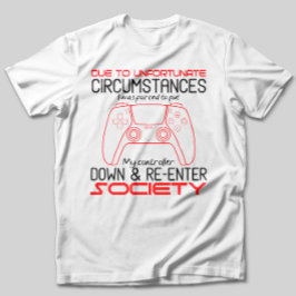 ゲーム愛好家が私のコントローラーをゲーマーおもしろいダウン Tシャツ