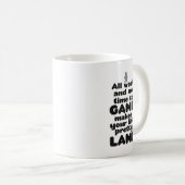 ゲーム愛好家に搭乗する時間がないすべての作業 コーヒーマグカップ (正面右)