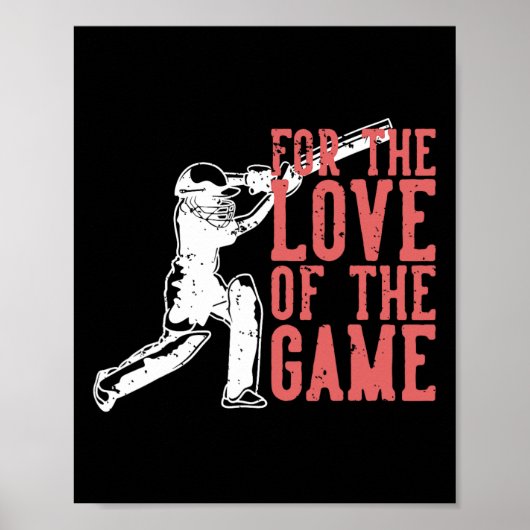 ゲーム愛好家のためのクリケットTシャツ ポスター (正面)