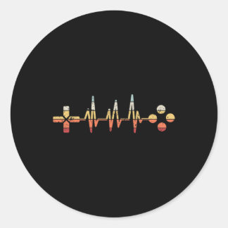 ゲーム愛好家のためのゲーマーハートビートゲーム ラウンドシール