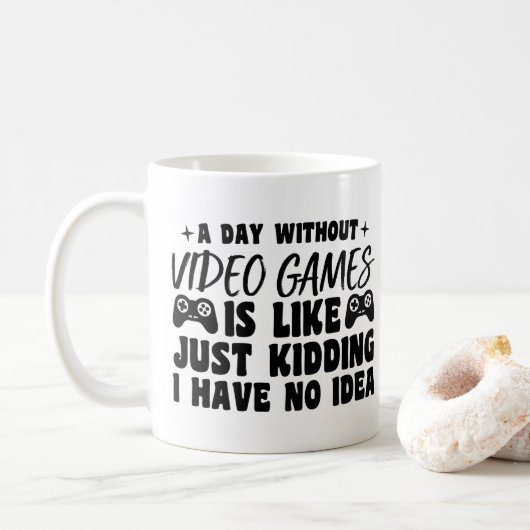ゲーム愛好家ゲーマーなしの日クール コーヒーマグカップ (ドーナツ)