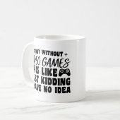 ゲーム愛好家ゲーマーなしの日クール コーヒーマグカップ (正面左)