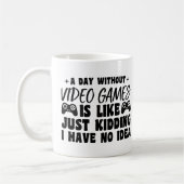 ゲーム愛好家ゲーマーなしの日クール コーヒーマグカップ (左)
