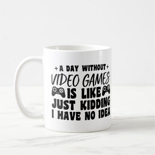 ゲーム愛好家ゲーマーなしの日クール コーヒーマグカップ (左)