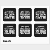 ゲーム愛好家ゲーマーなしの日クール スクエアシール (シート)