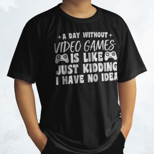 ゲーム愛好家ゲーマーなしの日クール Tシャツ