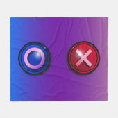 ゲーム投票ボタン付きフリースブランケット フリースブランケット (正面(横))