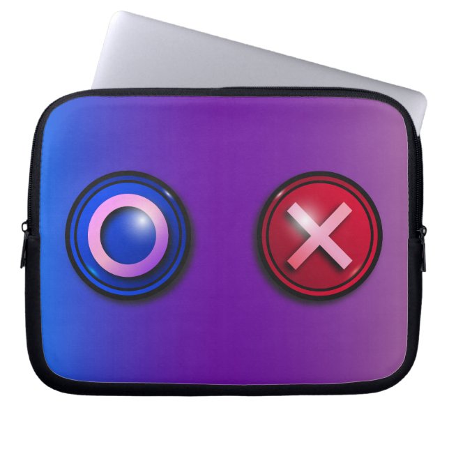 ゲーム投票ボタン付きラップトップスリーブ ラップトップスリーブ (正面)