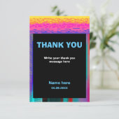 ゲーム時間キッズピクセレーションゲーム誕生日 サンキューカード (スタンド正面)