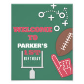 ゲーム時間，サッカーパーティー，サッカーテーマ,誕生日 フォトプリント            (正面)