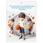 ゲーム時間 – 3Dアニメバスケットボールクリップボード クリップボード (裏面)