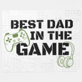 ゲーム最高ののゲームの大きなギフトのパパゲーマー フリースブランケット (正面(横))