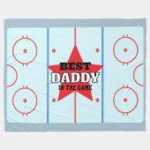 ゲーム最高のホッケーのリンクのギフトパーソナライズされたで フリースブランケット (正面(横))