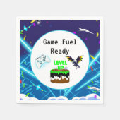 ゲーム燃料準備ハッピーバースデークリティカルヒット！ スタンダードカクテルナプキン (正面)