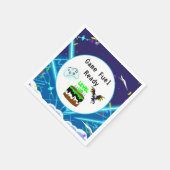 ゲーム燃料準備ハッピーバースデークリティカルヒット！ スタンダードカクテルナプキン (角)