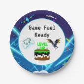 ゲーム燃料準備ハッピーバースデークリティカルヒット! ペーパープレート (正面)