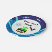 ゲーム燃料準備ハッピーバースデークリティカルヒット! ペーパープレート (アングル)