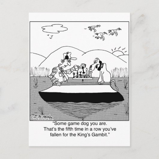 ゲーム犬のチ遊ェス ポストカード (正面)