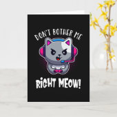 ゲーム猫かわいいビデオゲーム猫ゲーマー カード (黄色い花)