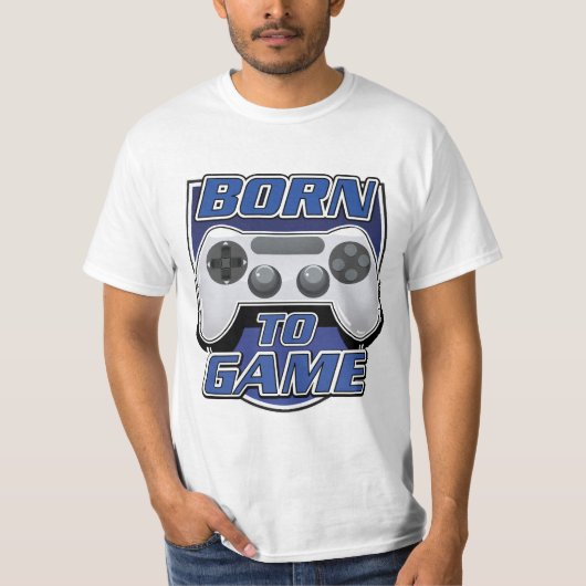 ゲーム生まれのロゴ Tシャツ (正面)