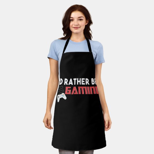 ゲーム用のコンピューターとコンソールゲーマーになりたい エプロン (着用した状態)