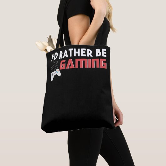 ゲーム用のコンピューターとコンソールゲーマーになりたい トートバッグ (クローズアップ)