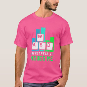 ゲーム用キーボードWasdデスクトップPcゲームの動き Tシャツ