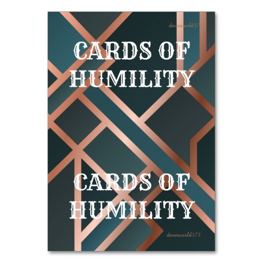 ゲーム用グリーンカード テーブルナンバー (正面)