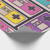ゲーム用ジョイスティックのシームレスなパターン。病カラフル気 ラッピングペーパー (角)
