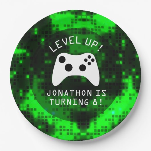 ゲーム用トラックの誕生日パーティーを開く ペーパープレート (正面)
