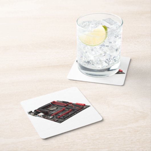 ゲーム用マザーボードコースター スクエアペーパーコースター (インサイチュ)