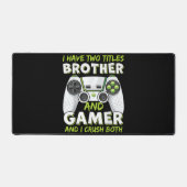 ゲーム男おもしろい子女の子男性ゲーマービデオゲーム デスクマット (正面)